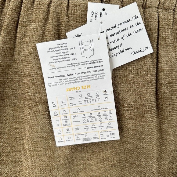 NEW Indigo Moon Maxi Skirt MEDIUM Gold Heather‎ Chenille Boho Fringe Hem Lined - Picture 10 of 12